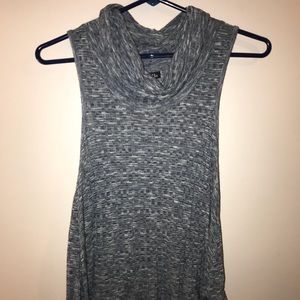 Blue Cowl Tank Top